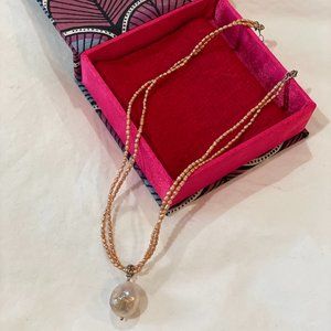 Chan Luu champagne pearl two strand necklace